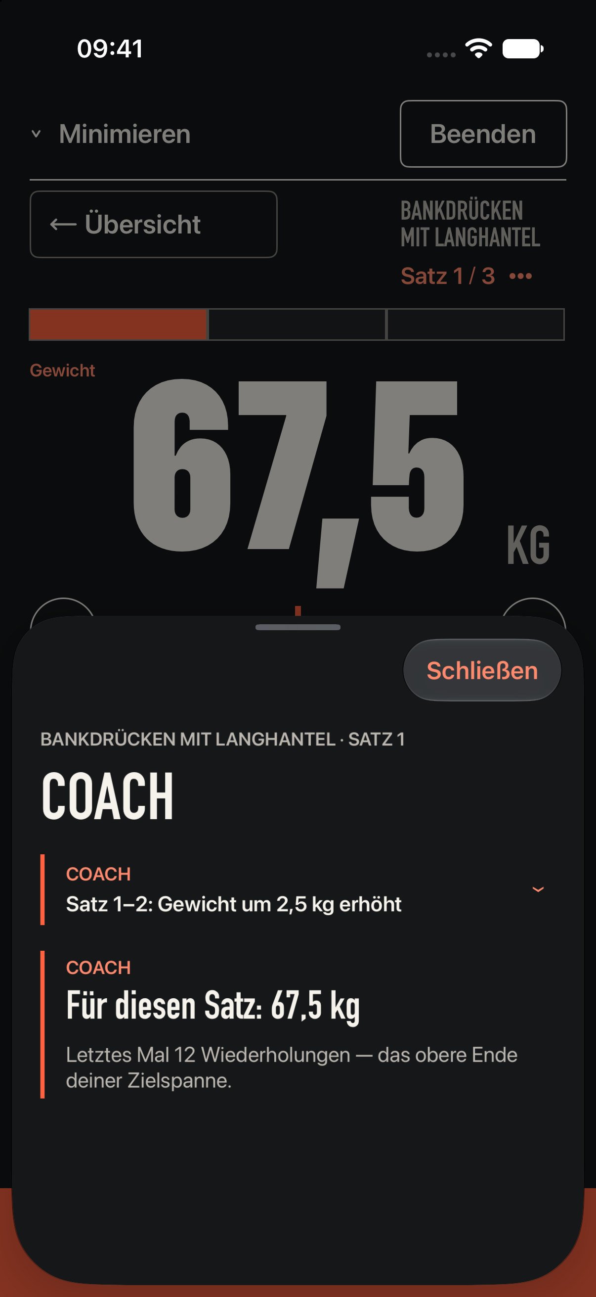 NLDX erklärt den Gewichtsvorschlag für einen Satz