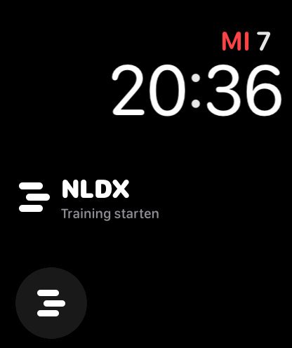 Zifferblatt der Apple Watch mit NLDX im Smart Stack